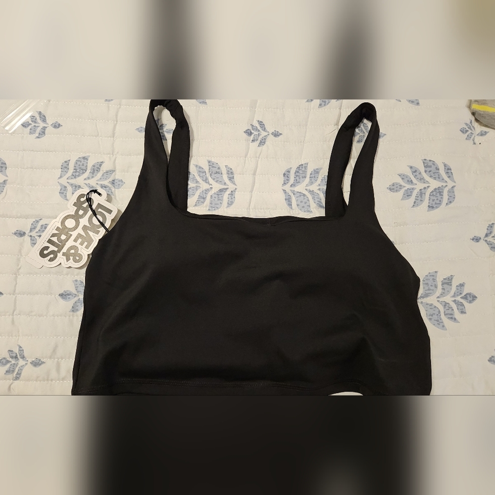 Love & Sports Black Sports Bra NWT